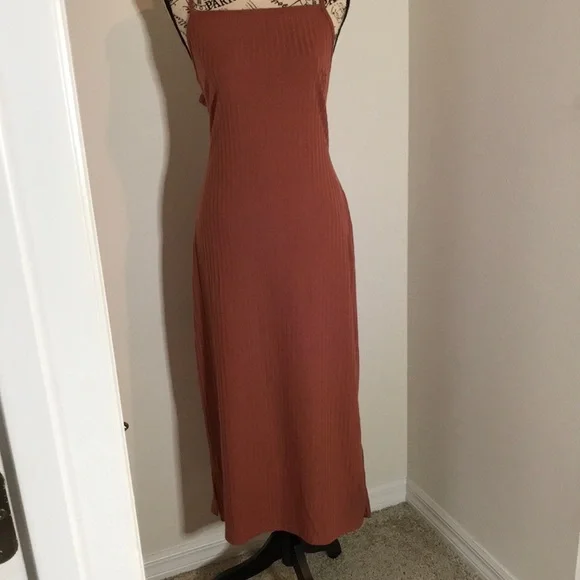 Women Body Con Dress spaghetti Straps TERRACOTTA XLSEXY - Picture 4 of 8